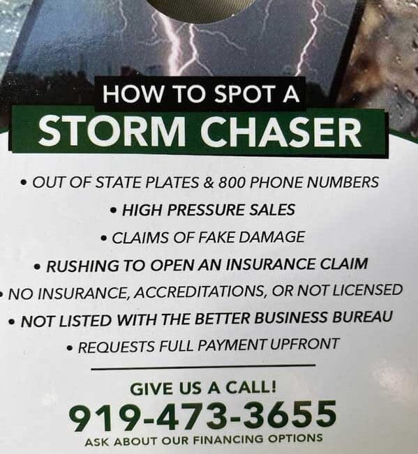 Storm Damage Roof Repair in Cary